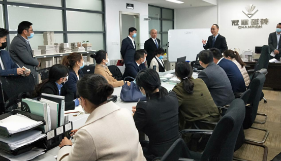 冠军品牌总经理李丹锋率队走访工程区域分公司