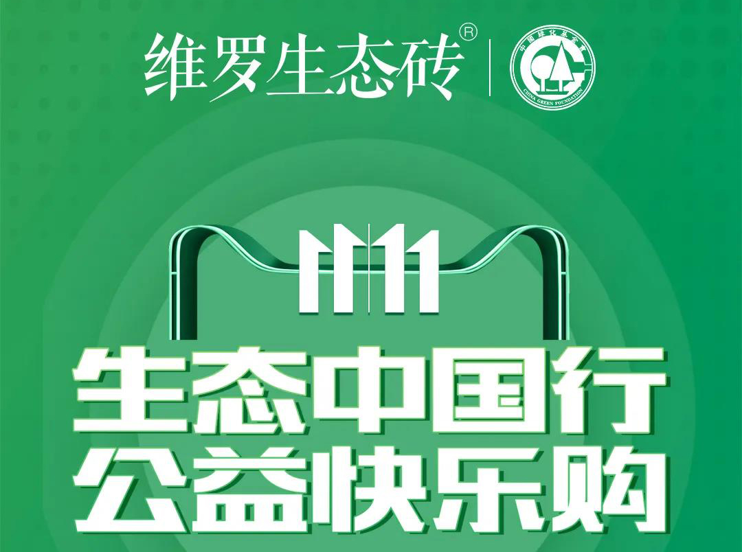 维罗生态砖：生态中国行 公益快乐购