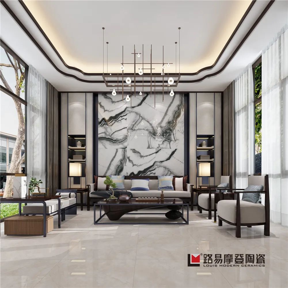 路易摩登陶瓷新中式客厅这么铺贴 中国风的摩登之道_2