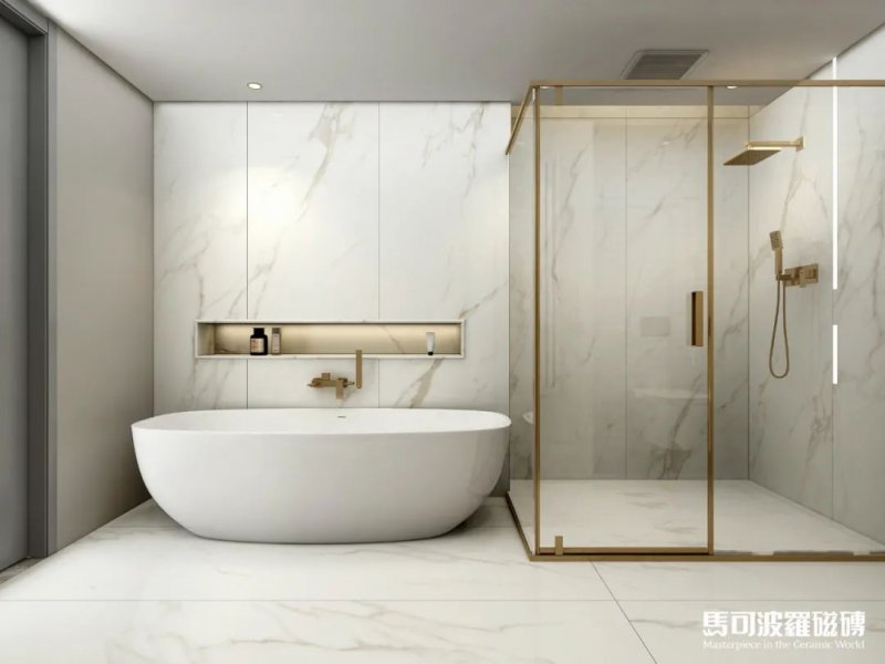 马可波罗大板瓷砖为您打造高颜值浴室间！_2
