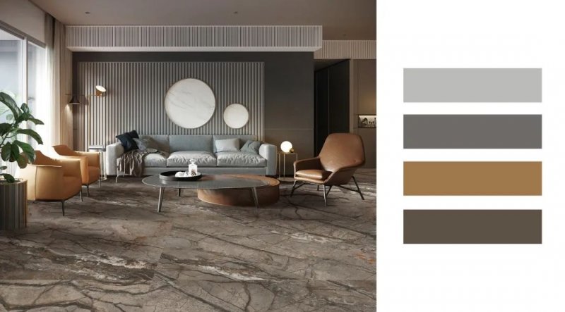 陶一郎瓷砖 现代简约的客厅满满的高级感_4