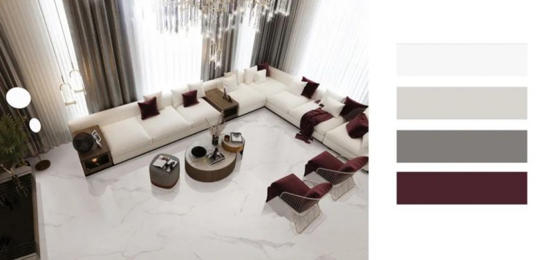 陶一郎瓷砖 现代简约的客厅满满的高级感_3