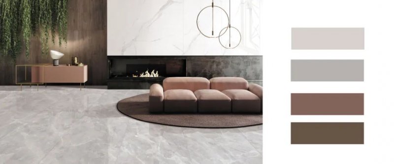 陶一郎瓷砖 现代简约的客厅满满的高级感_1
