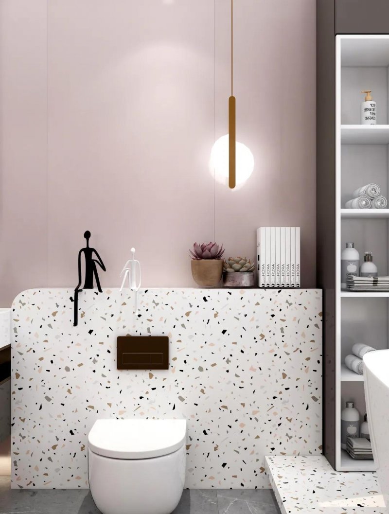 浴室中的莫兰迪色瓷砖 为您呈现精致温柔！_5